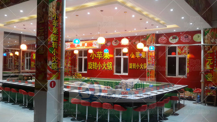 煙臺職業(yè)學院回轉(zhuǎn)小火鍋店安裝照片