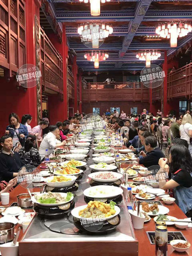 海譽科創(chuàng)回轉火鍋設備長街宴項目