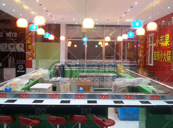 煙臺職業(yè)學院—小蘋果回轉小火鍋設備