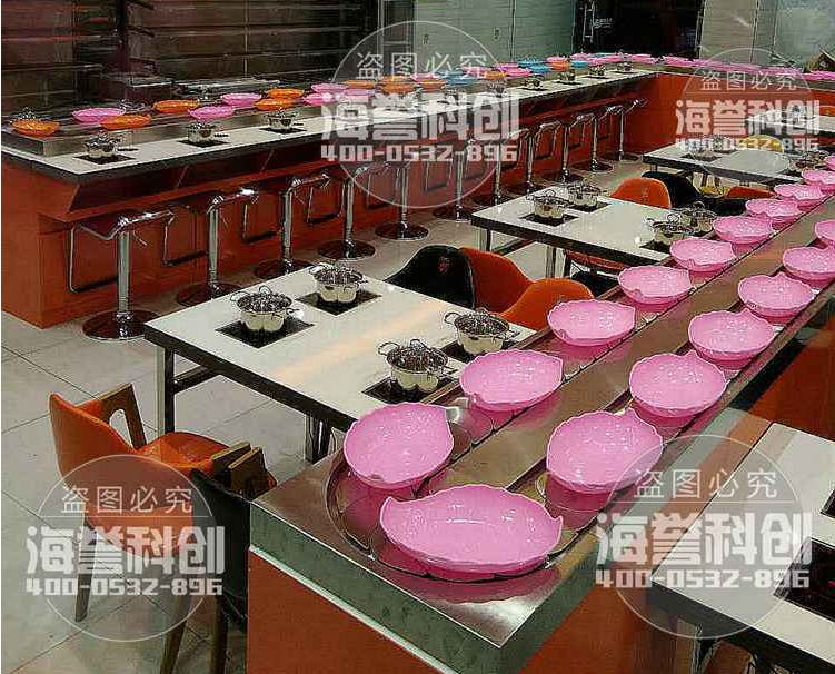 泰安客戶旋轉(zhuǎn)小火鍋設(shè)備安裝成功