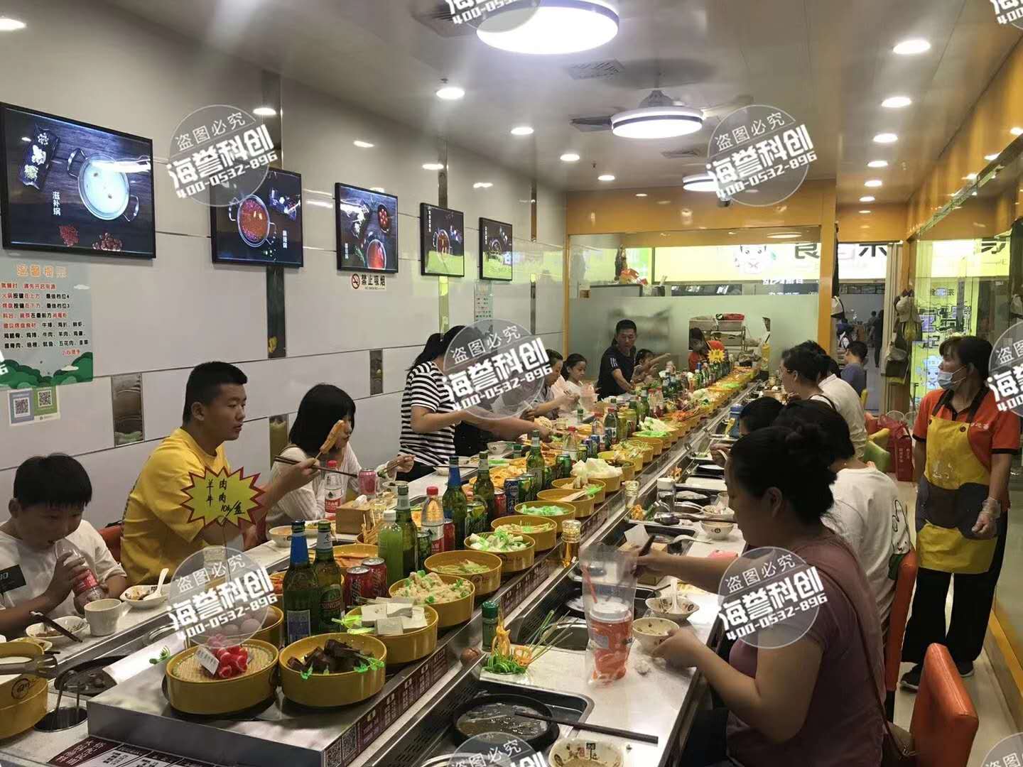 涮烤一體旋轉小火鍋設備