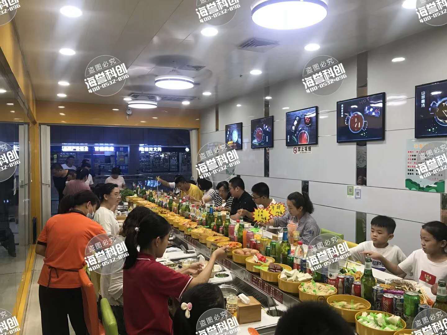 涮烤一體旋轉小火鍋設備