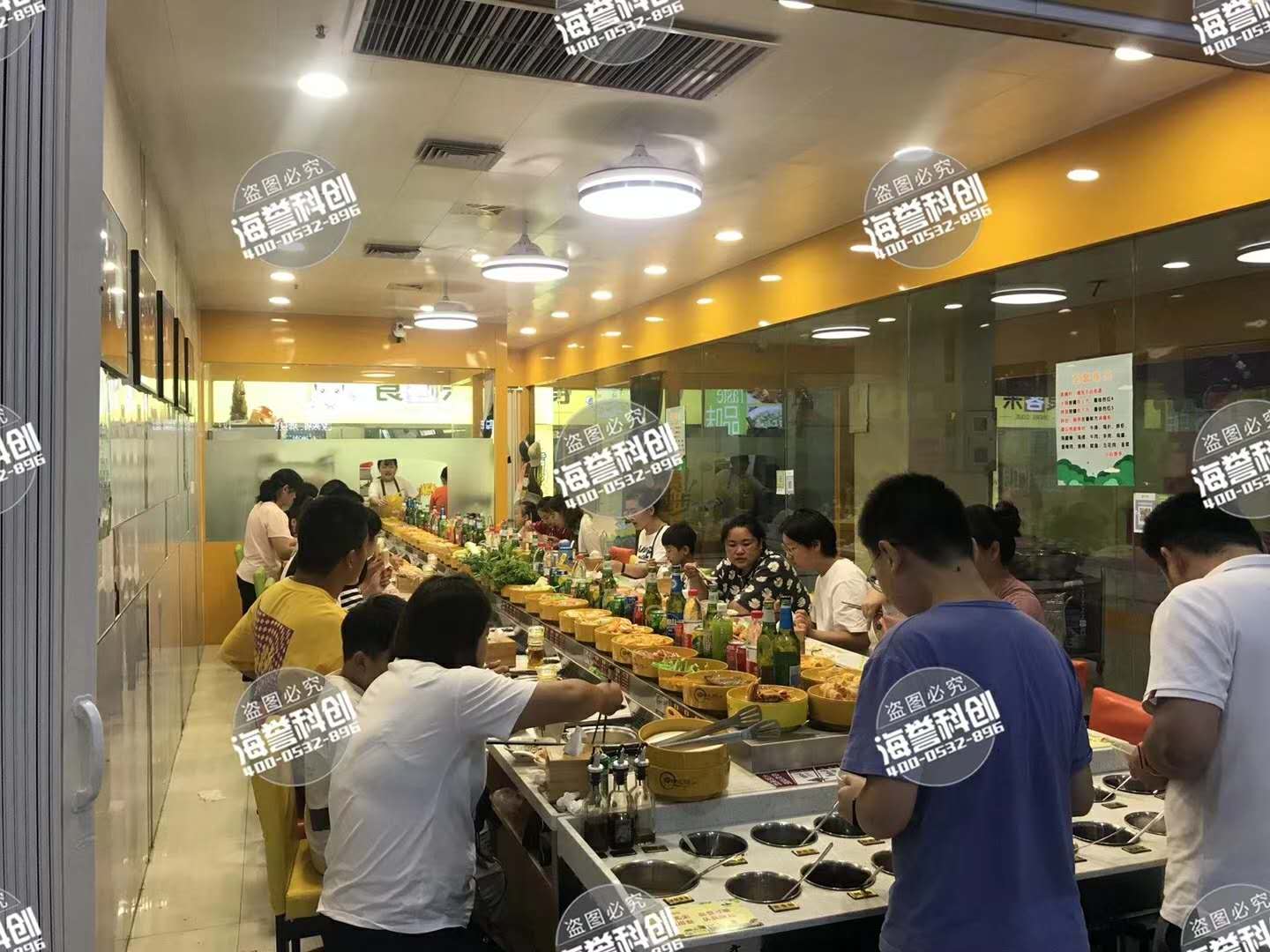 涮烤一體旋轉小火鍋設備