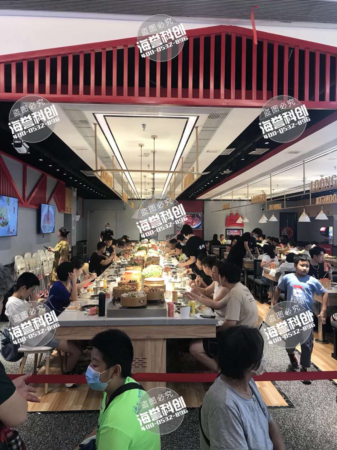 自助旋轉(zhuǎn)小火鍋無油煙排風凈化 