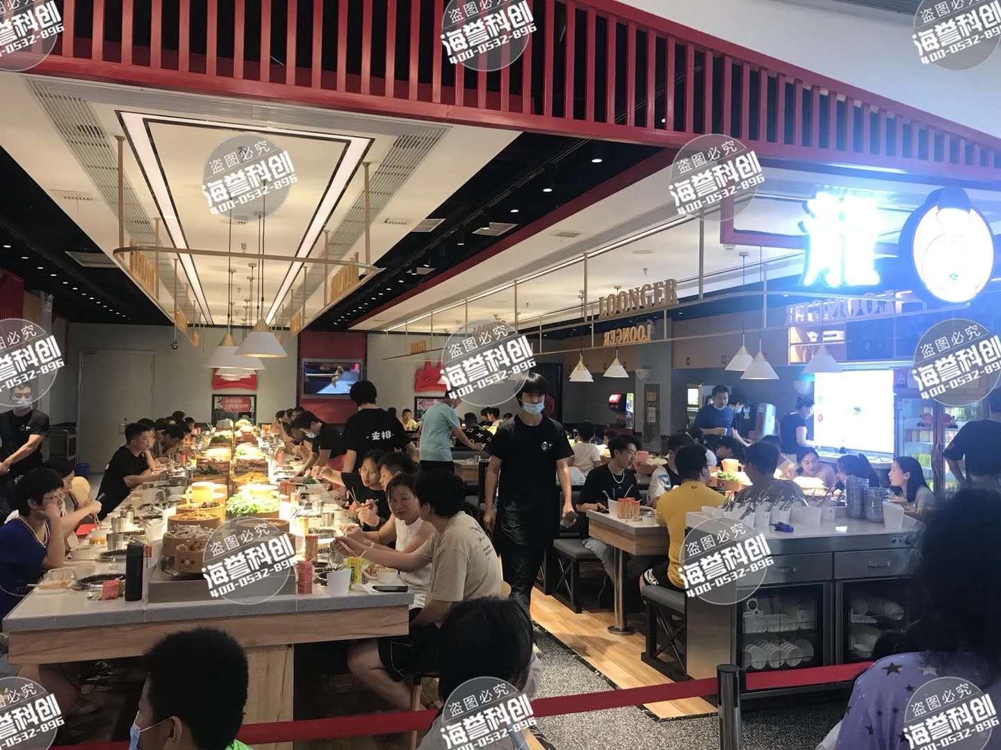 自助旋轉(zhuǎn)小火鍋無油煙排風凈化 