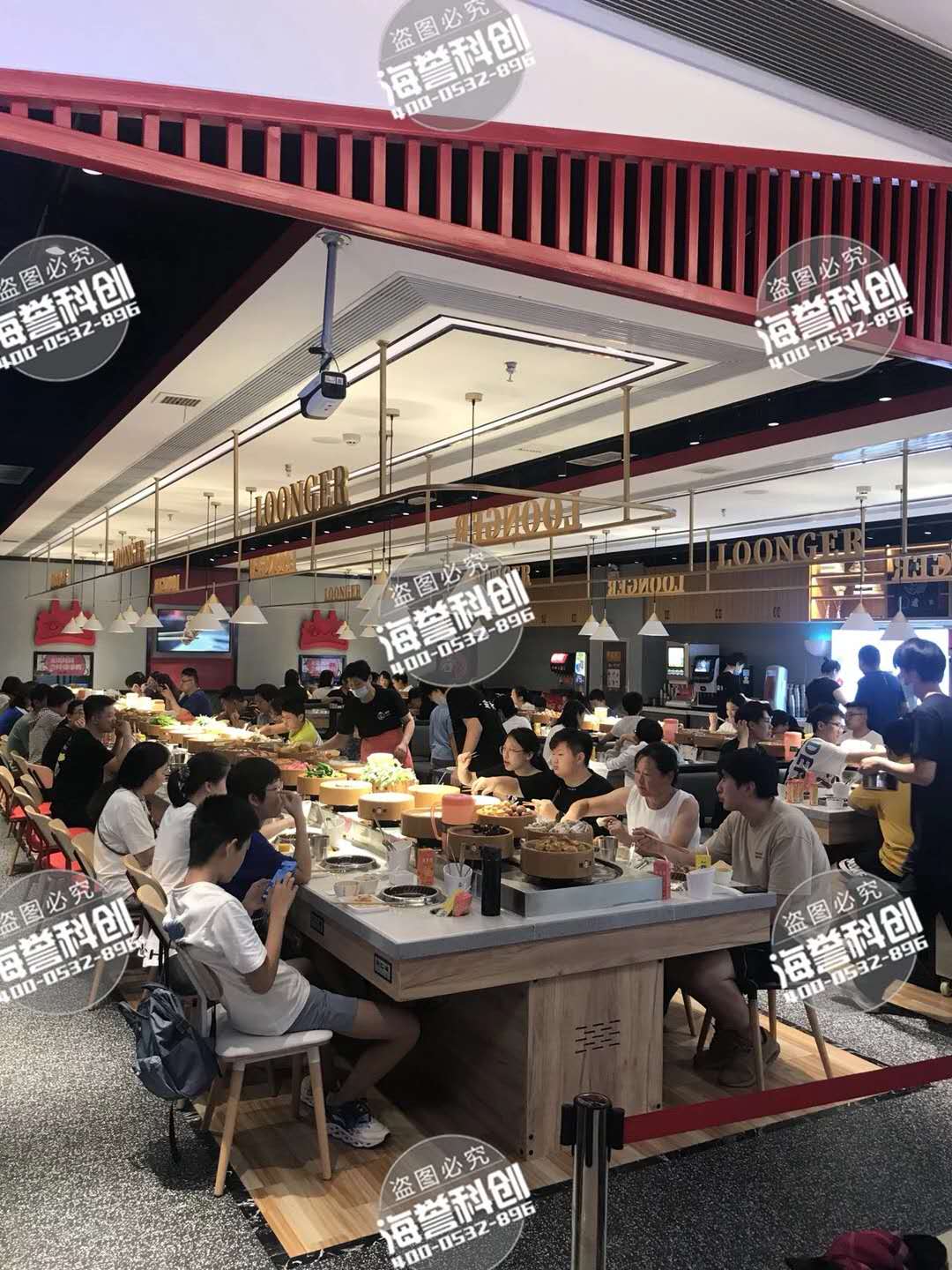 自助旋轉(zhuǎn)小火鍋無油煙排風凈化 