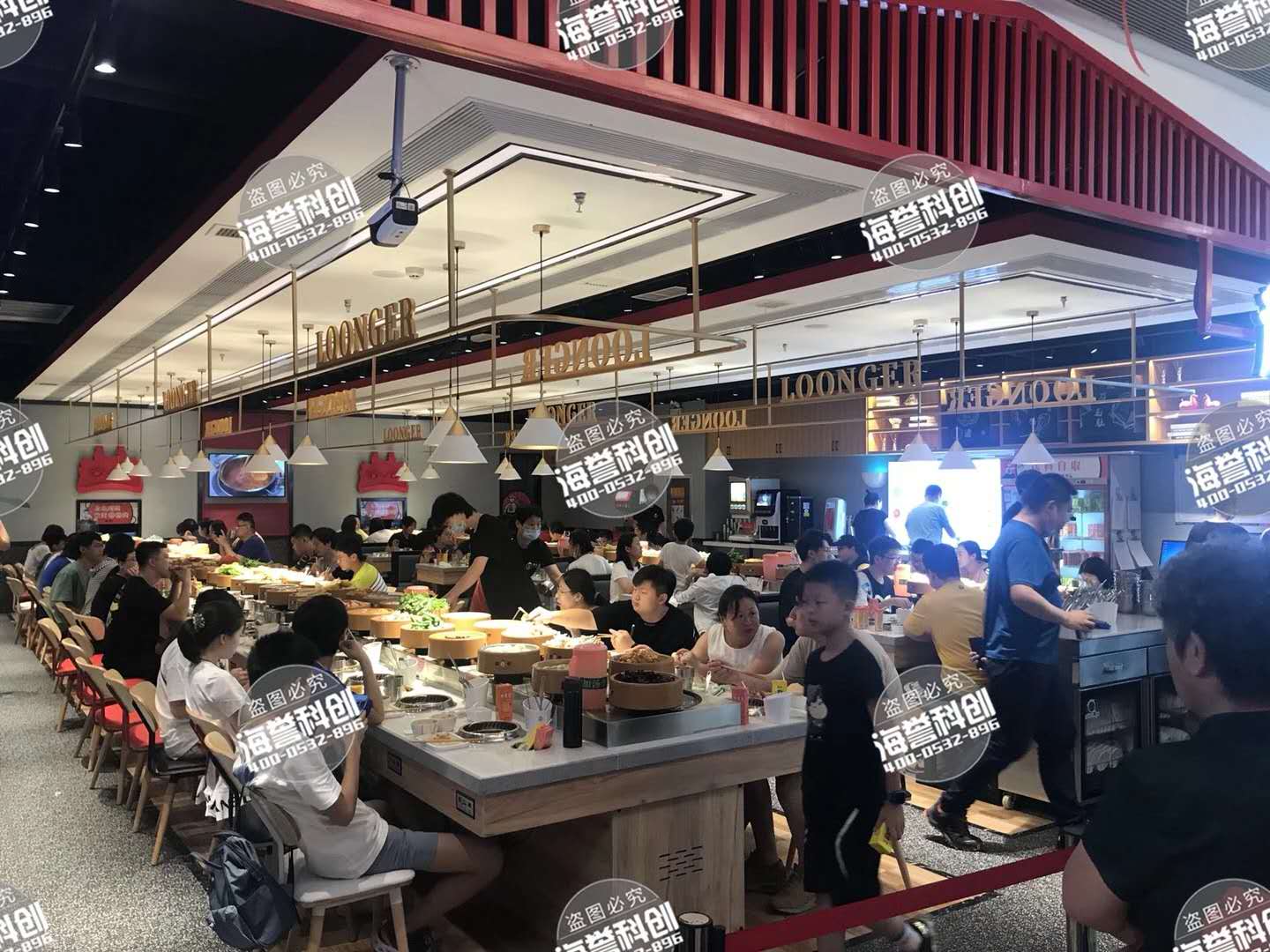 自助旋轉(zhuǎn)小火鍋無油煙排風凈化 