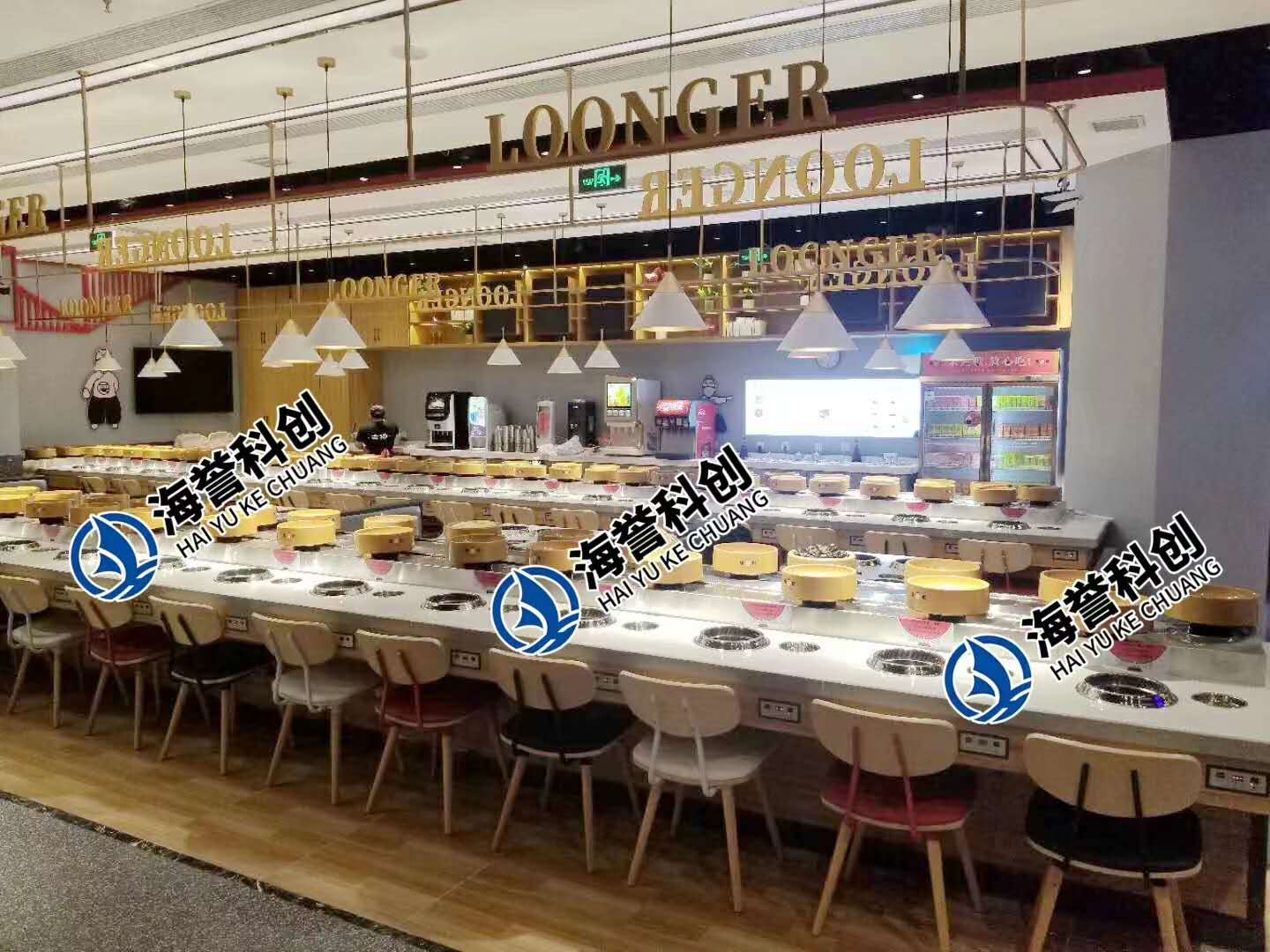 自助旋轉(zhuǎn)小火鍋無油煙排風凈化 