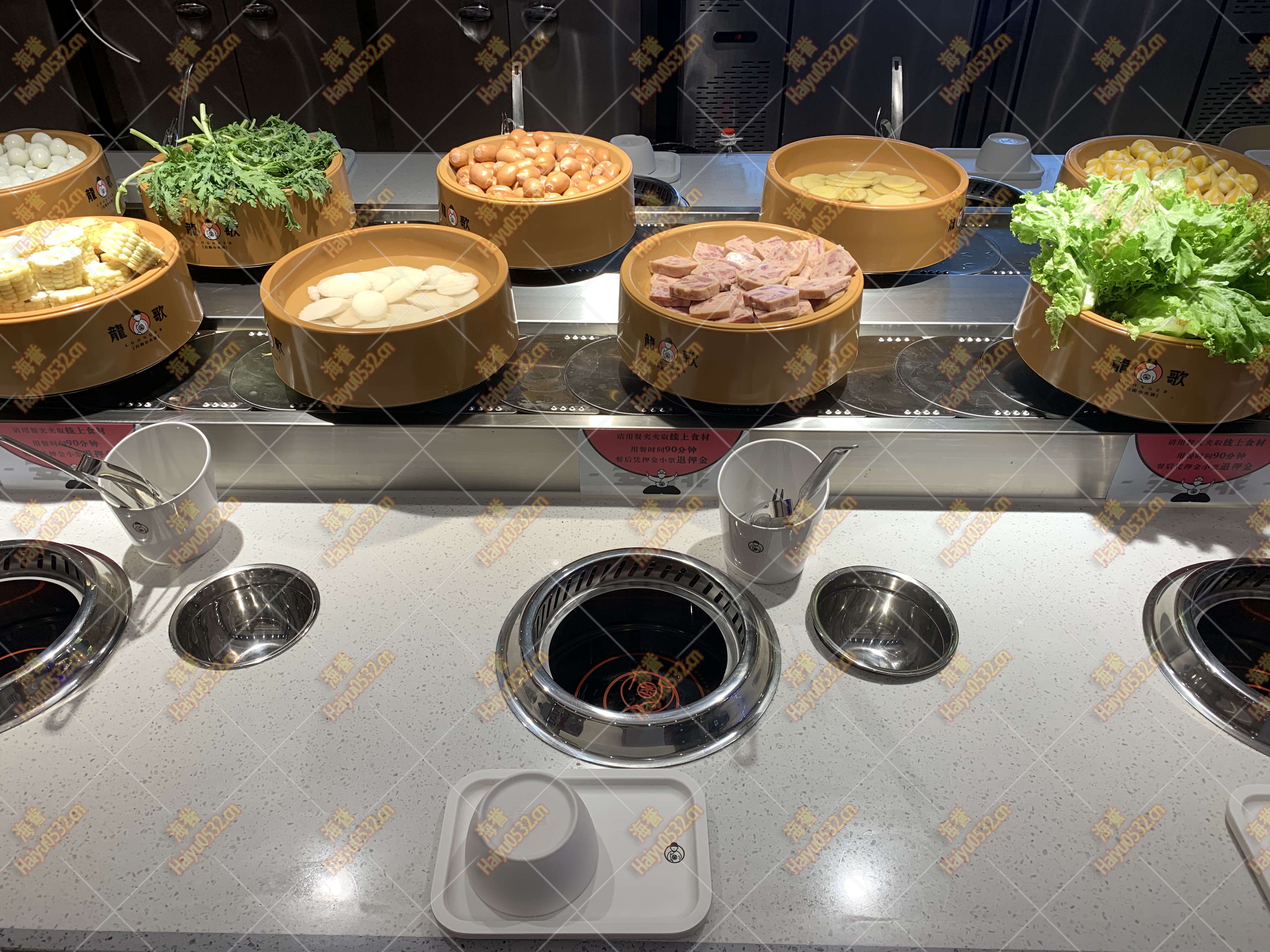 無煙旋轉(zhuǎn)自助小火鍋設(shè)備