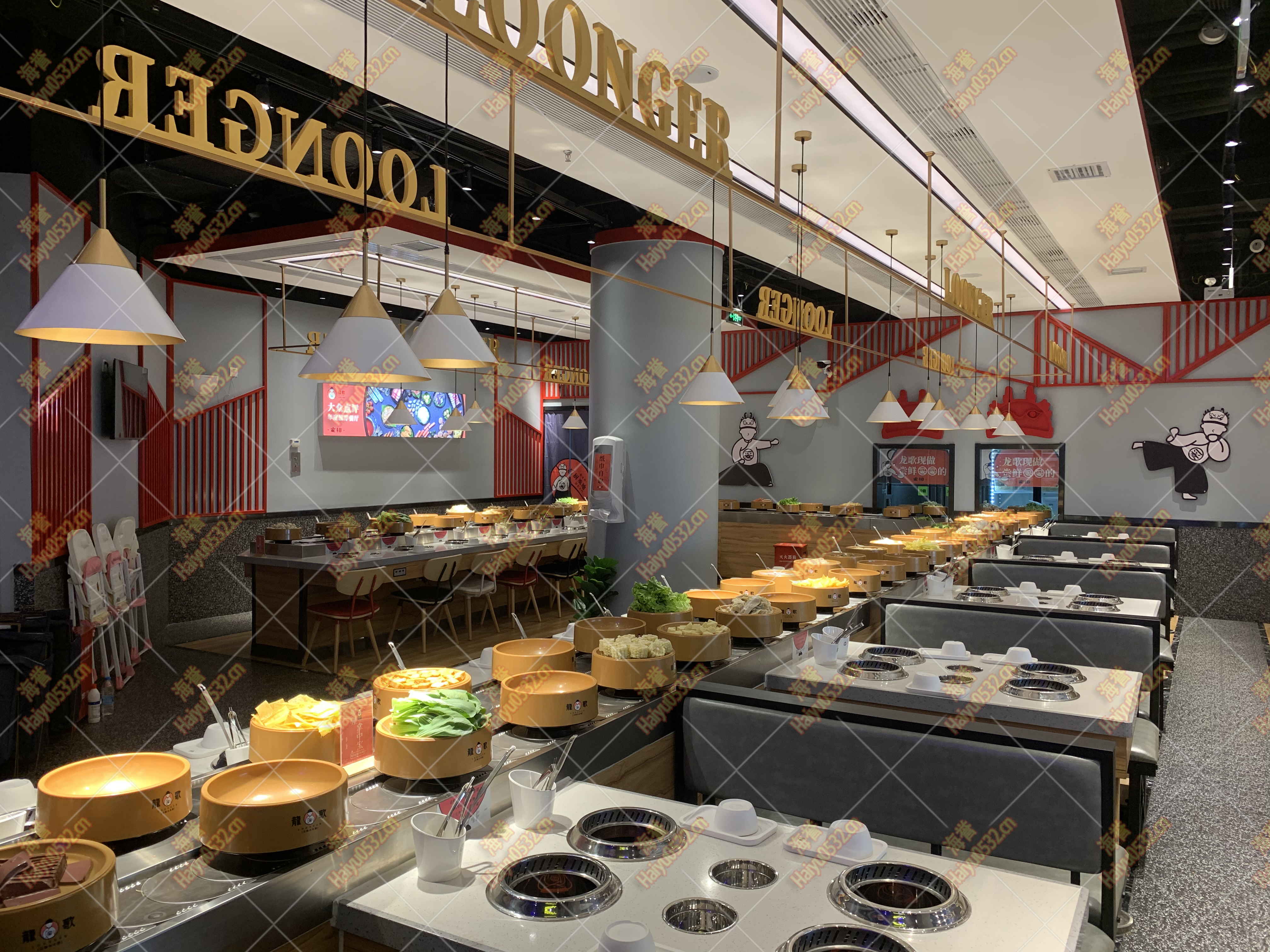 無煙旋轉(zhuǎn)自助小火鍋設(shè)備