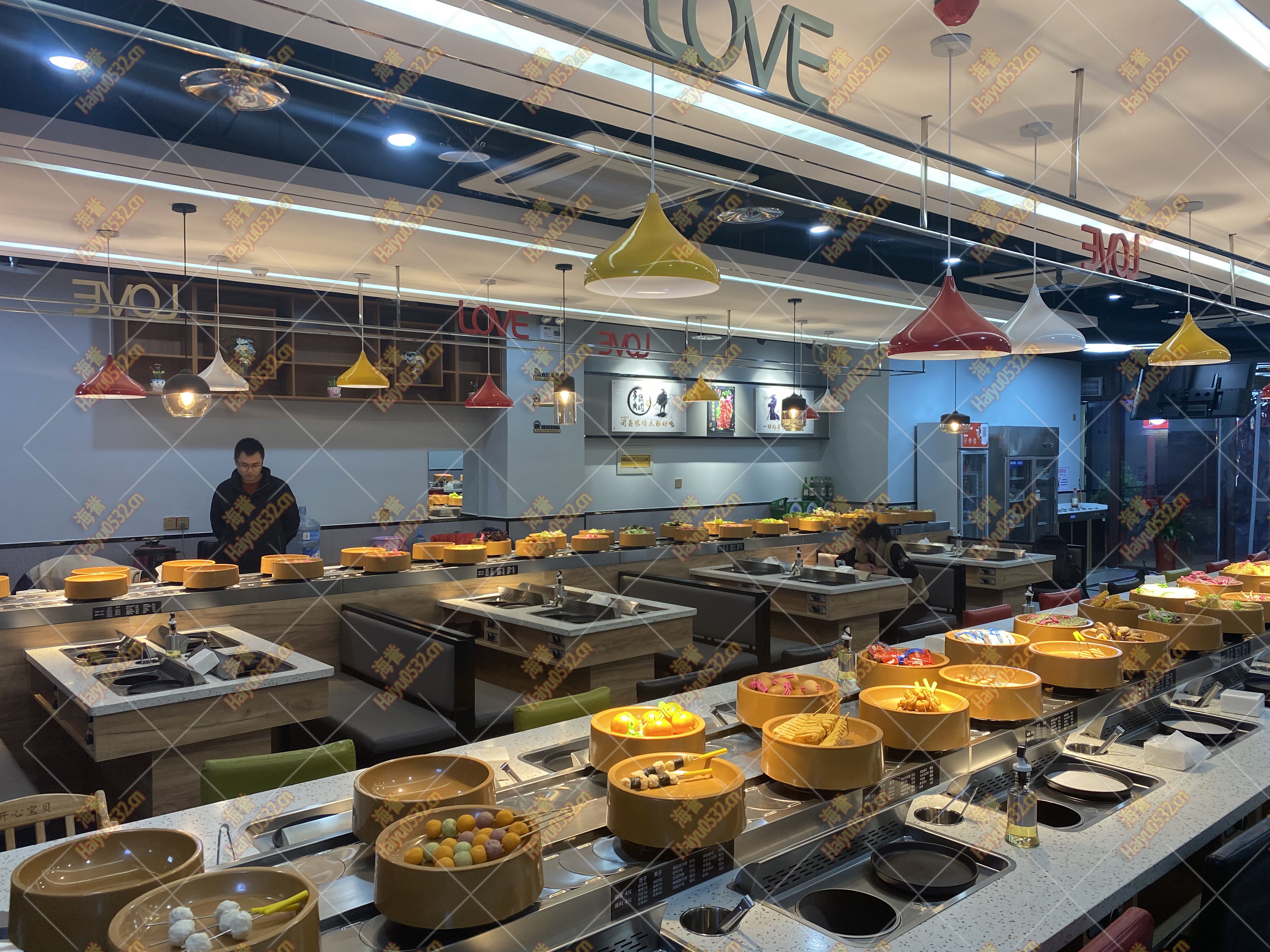 無煙旋轉小火鍋設備