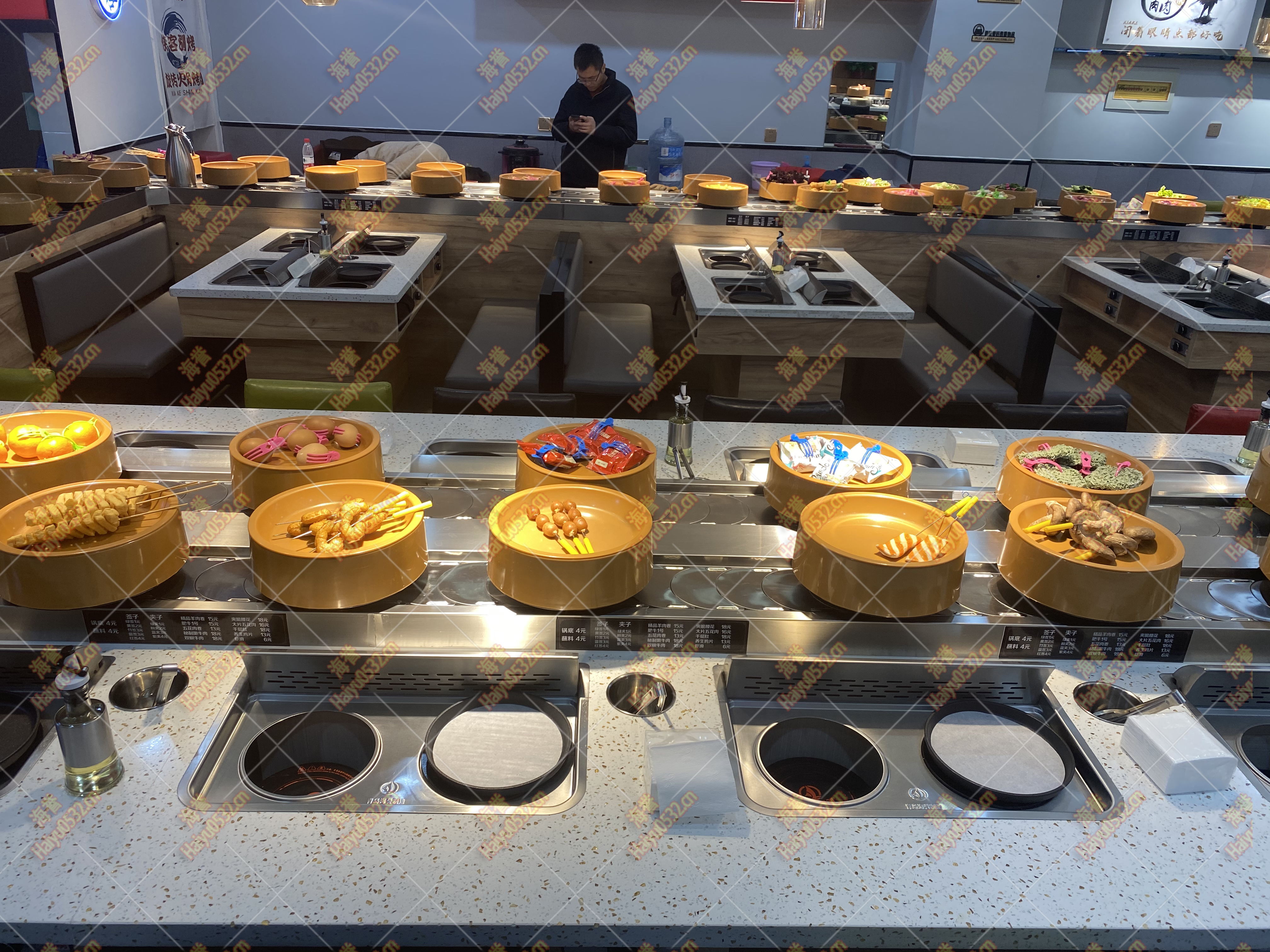 無煙旋轉小火鍋設備