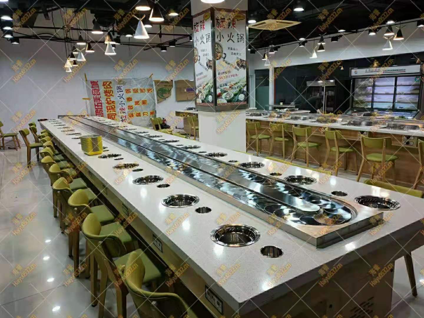 無煙涮烤旋轉(zhuǎn)小火鍋設(shè)備升級(jí)新業(yè)態(tài)