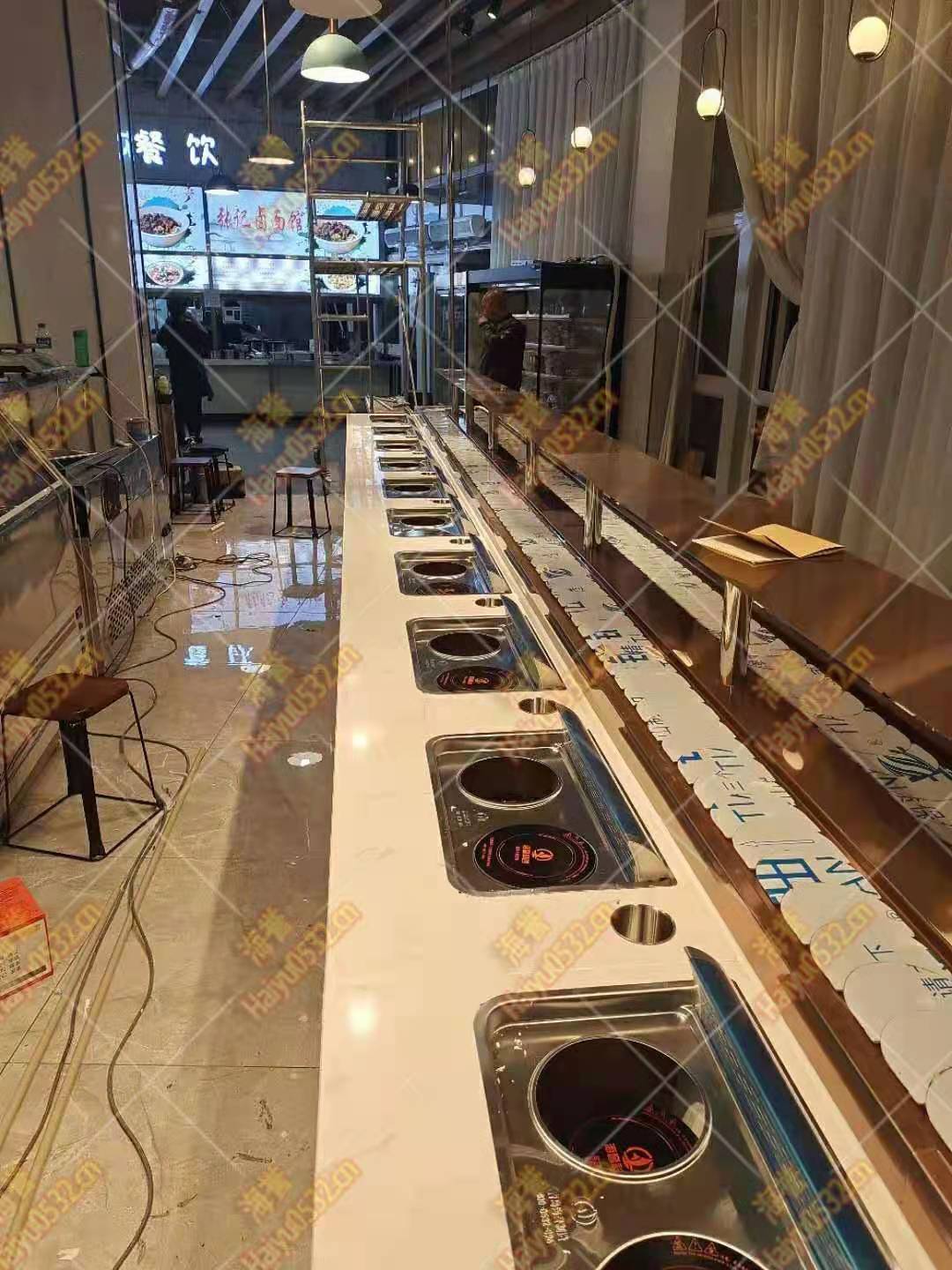 無煙涮烤旋轉(zhuǎn)小火鍋設(shè)備