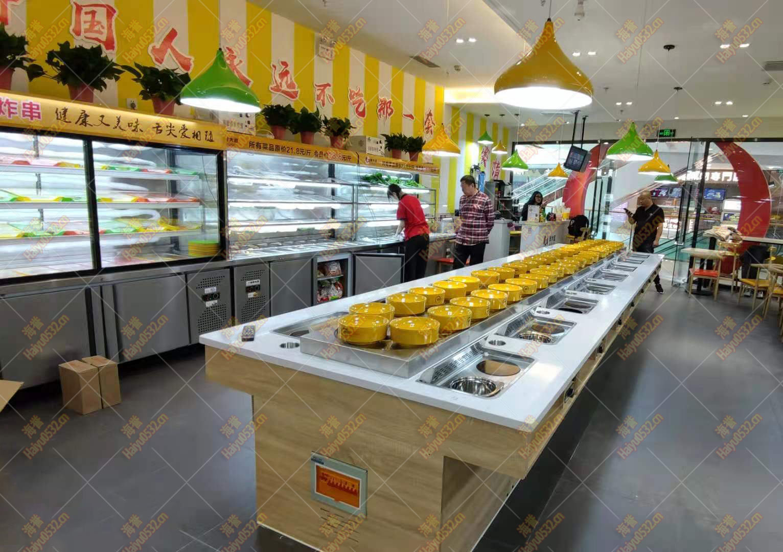 無(wú)煙涮烤旋轉(zhuǎn)小火鍋設(shè)備