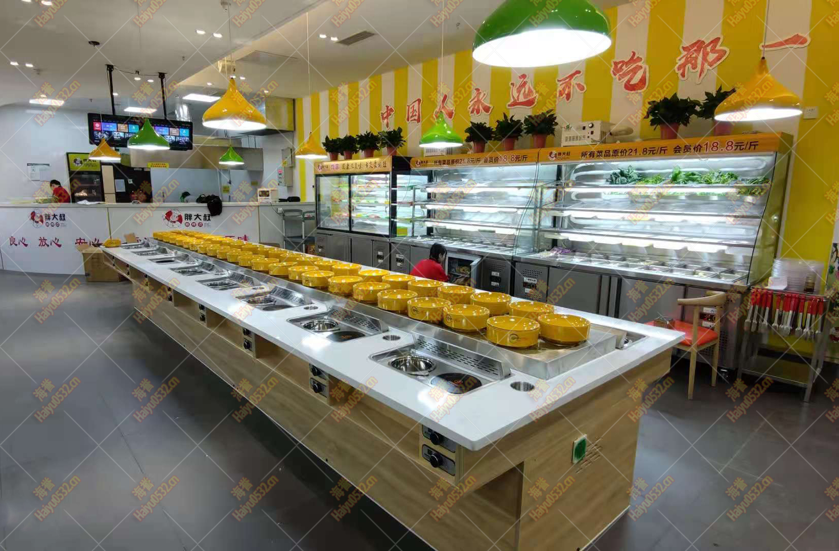 無(wú)煙涮烤旋轉(zhuǎn)小火鍋設(shè)備