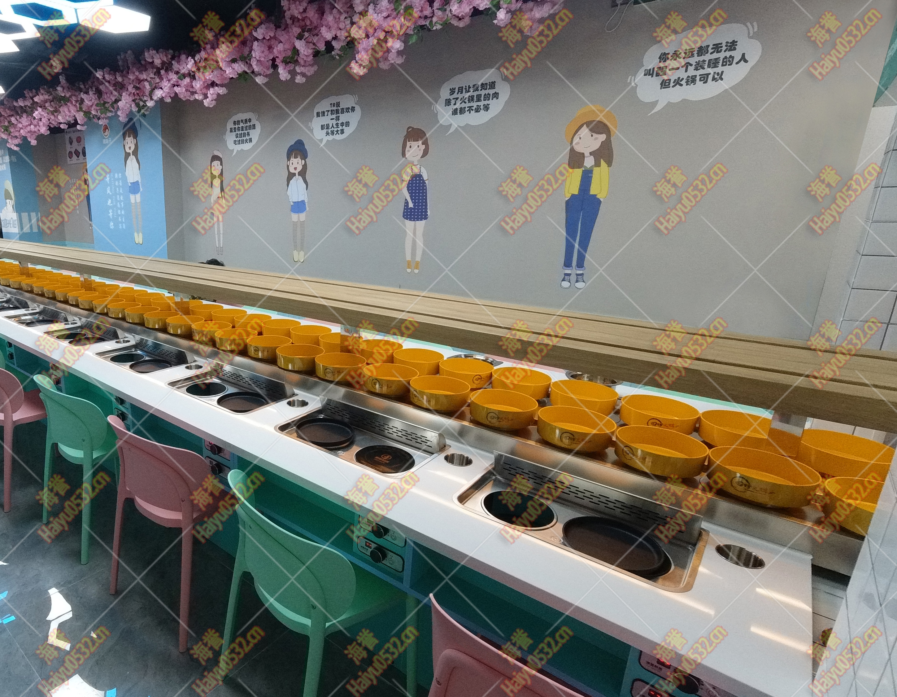 旋轉(zhuǎn)小火鍋設備