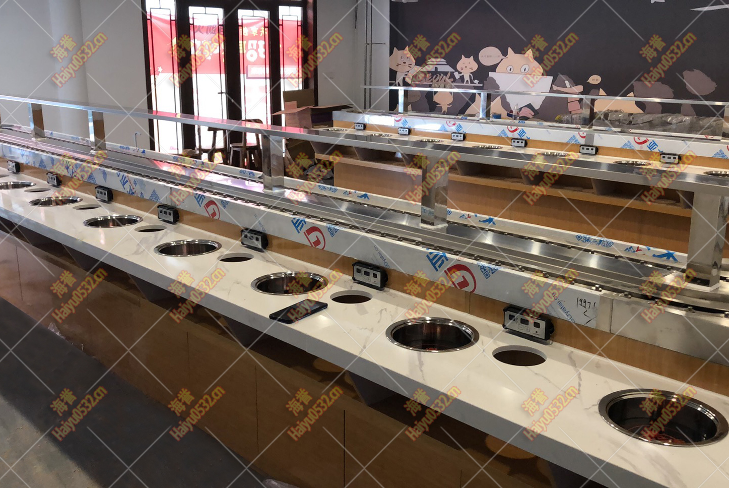 帶中島U型旋轉(zhuǎn)小火鍋設(shè)備