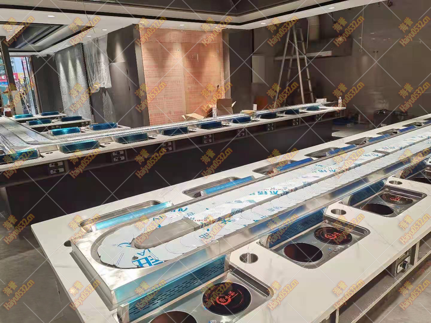 無煙涮烤旋轉(zhuǎn)小火鍋設(shè)備