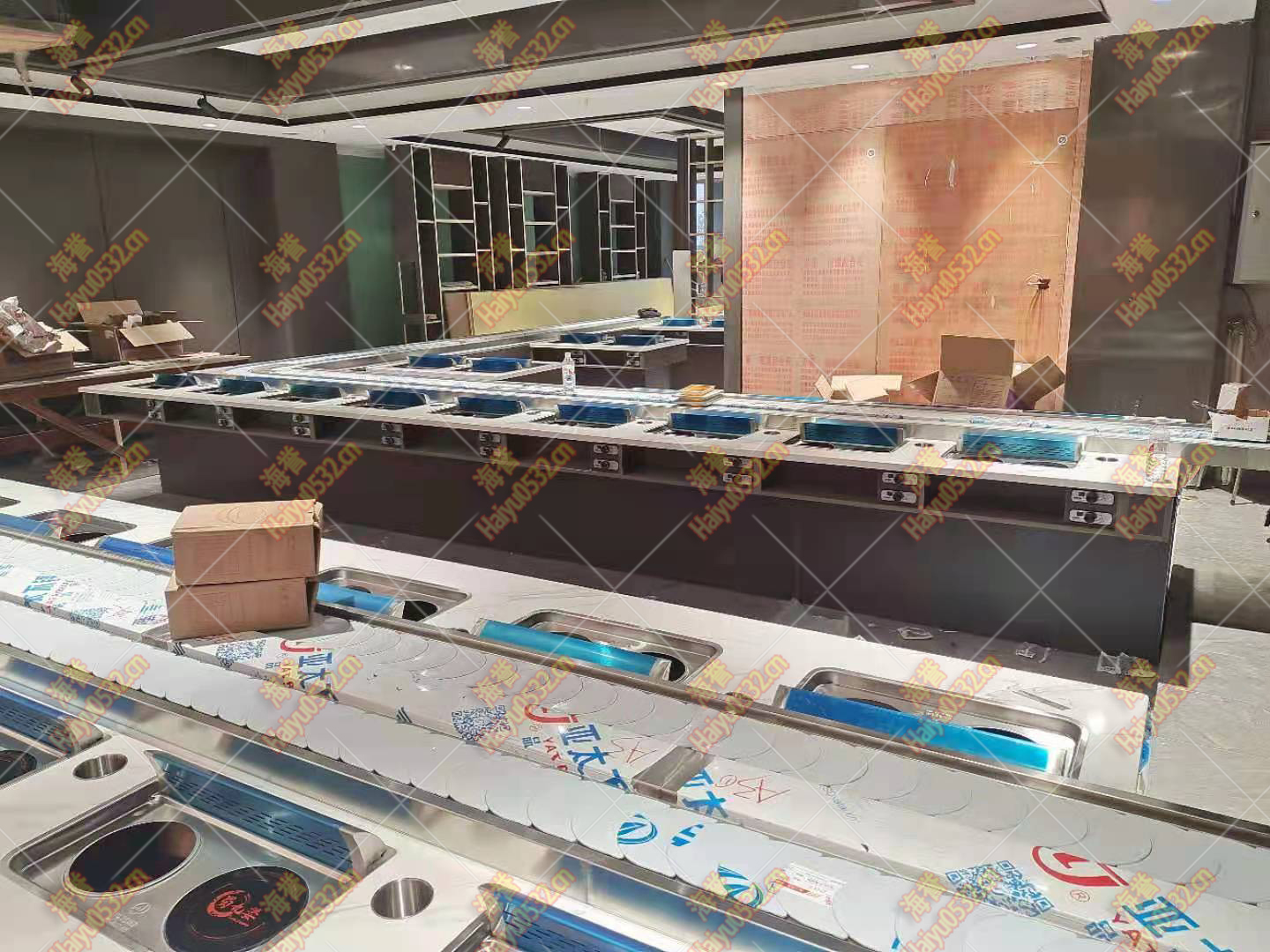 無煙涮烤旋轉(zhuǎn)小火鍋設(shè)備