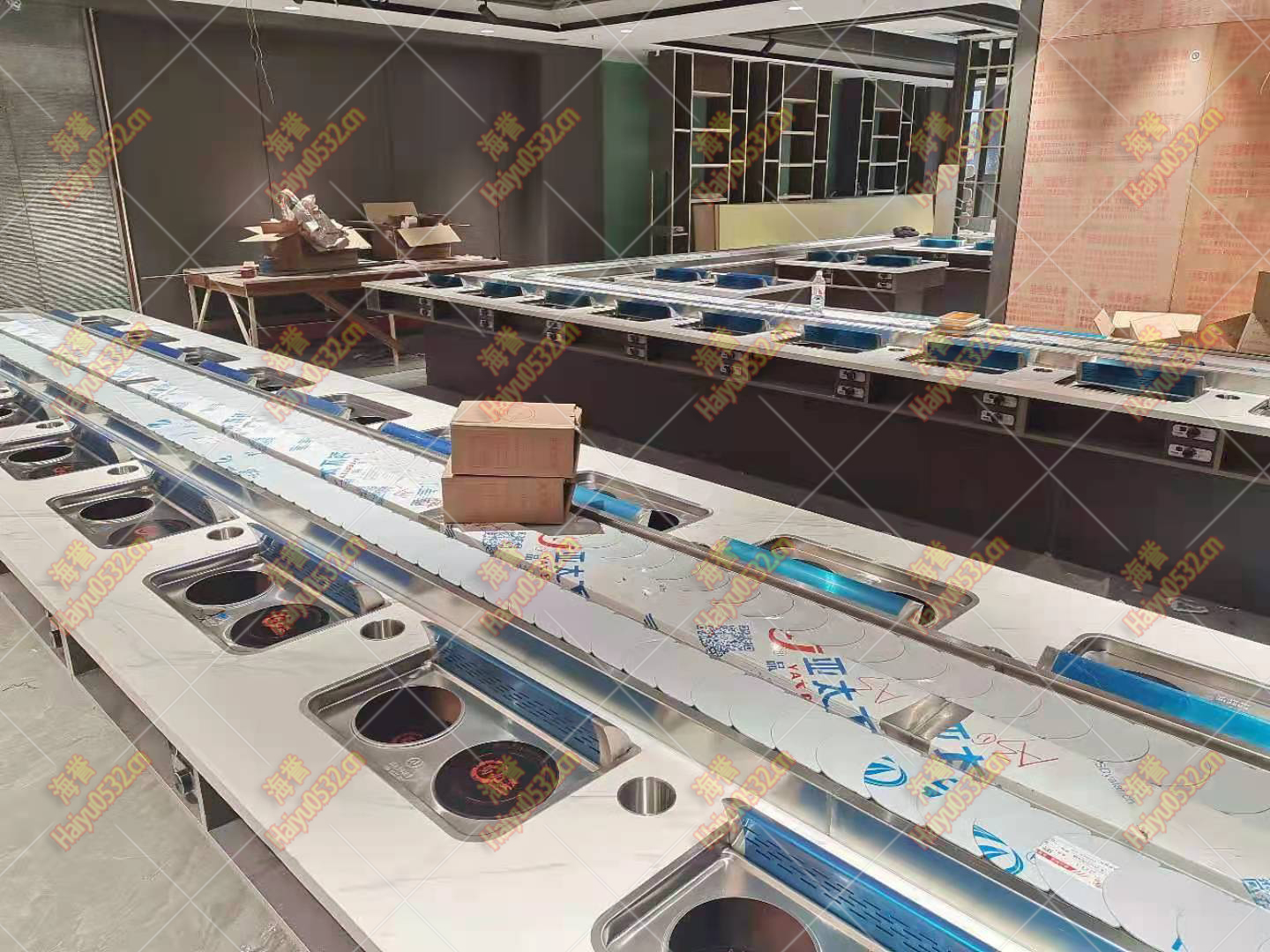 無煙涮烤旋轉(zhuǎn)小火鍋設(shè)備