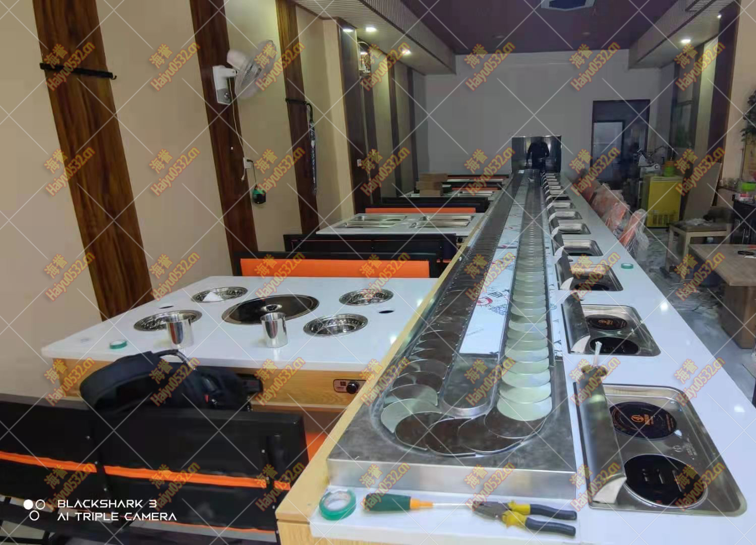 無煙涮烤旋轉(zhuǎn)小火鍋設(shè)備