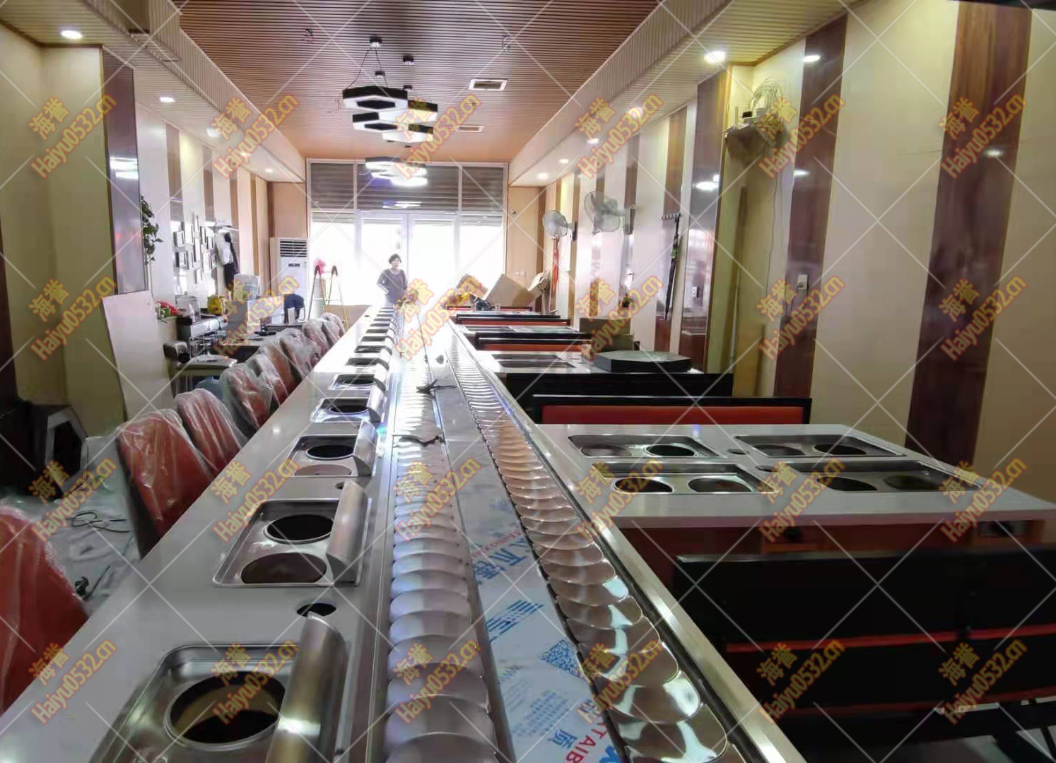 無煙涮烤旋轉(zhuǎn)小火鍋設(shè)備