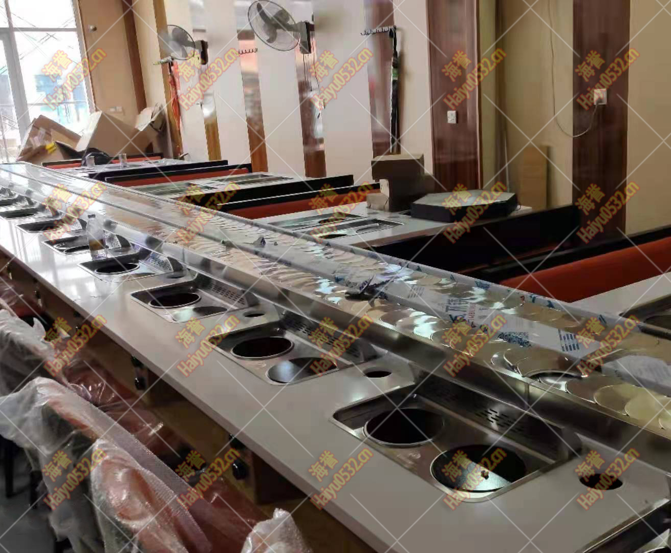 無煙涮烤旋轉(zhuǎn)小火鍋設(shè)備