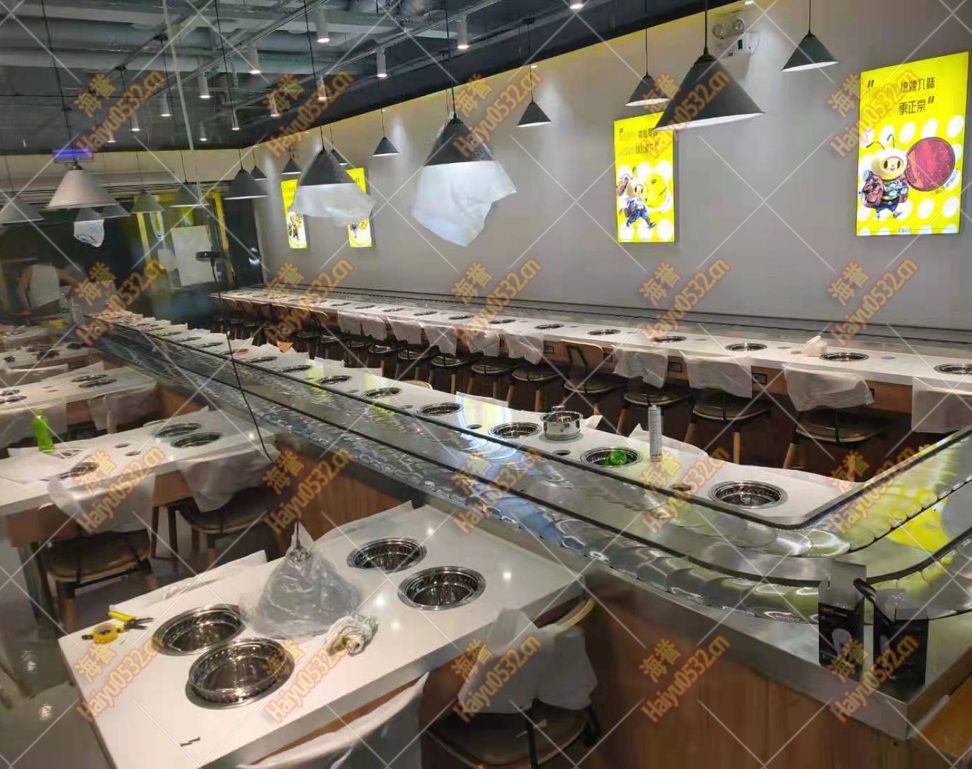 單涮無煙旋轉(zhuǎn)小火鍋設(shè)備