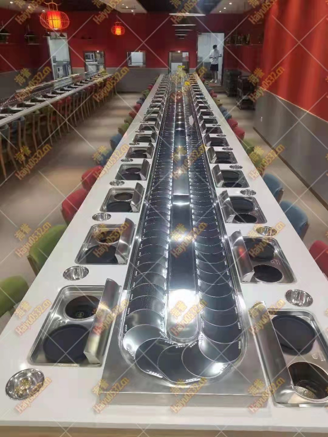 無煙涮烤旋轉(zhuǎn)小火鍋設(shè)備