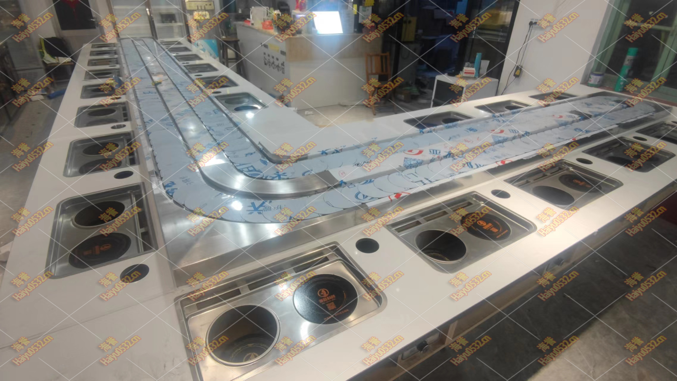 無煙涮烤回轉火鍋設備完工 無煙涮烤回轉火鍋設備完工