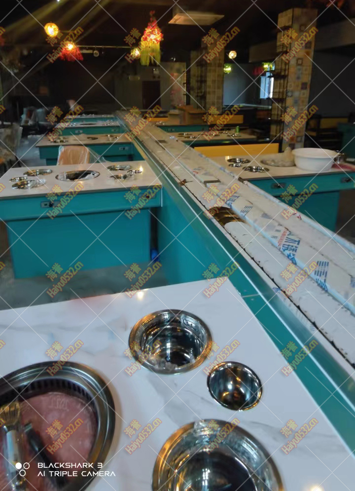 無(wú)煙涮烤旋轉(zhuǎn)小火鍋設(shè)備