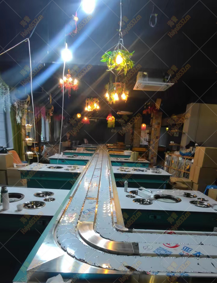 無(wú)煙涮烤旋轉(zhuǎn)小火鍋設(shè)備