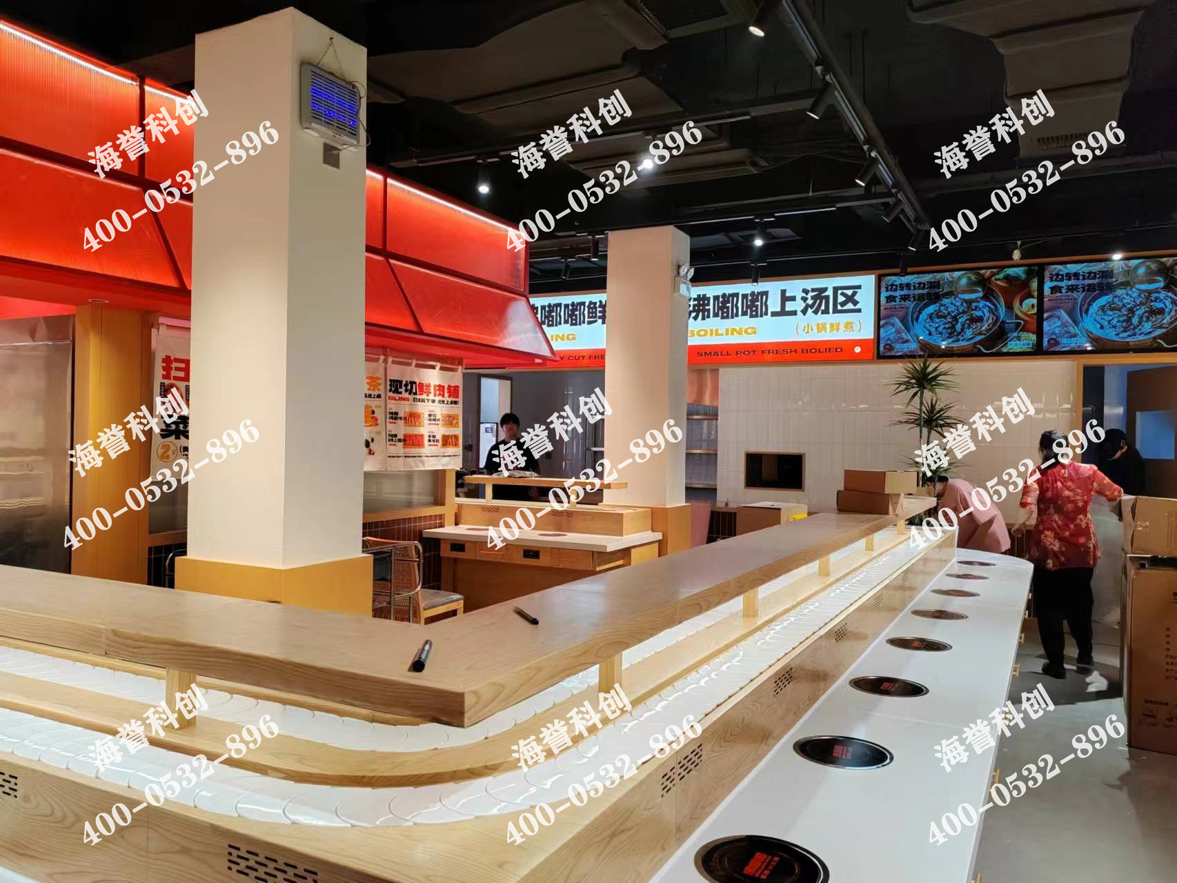 海譽(yù)科創(chuàng)浙江嘉興單涮無煙小火鍋設(shè)備安裝完成 海譽(yù)科創(chuàng)浙江嘉興單涮無煙小火鍋設(shè)備安裝完成