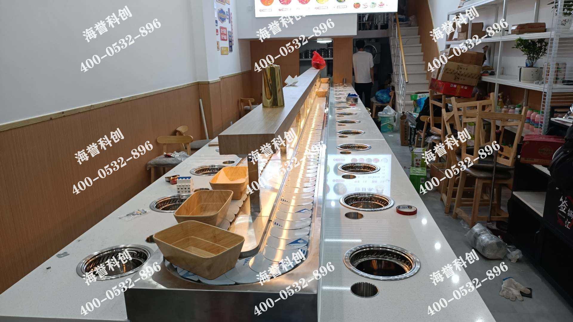 海譽(yù)科創(chuàng)江蘇無錫單涮無煙小火鍋設(shè)備安裝完成 海譽(yù)科創(chuàng)江蘇無錫單涮無煙小火鍋設(shè)備安裝完成