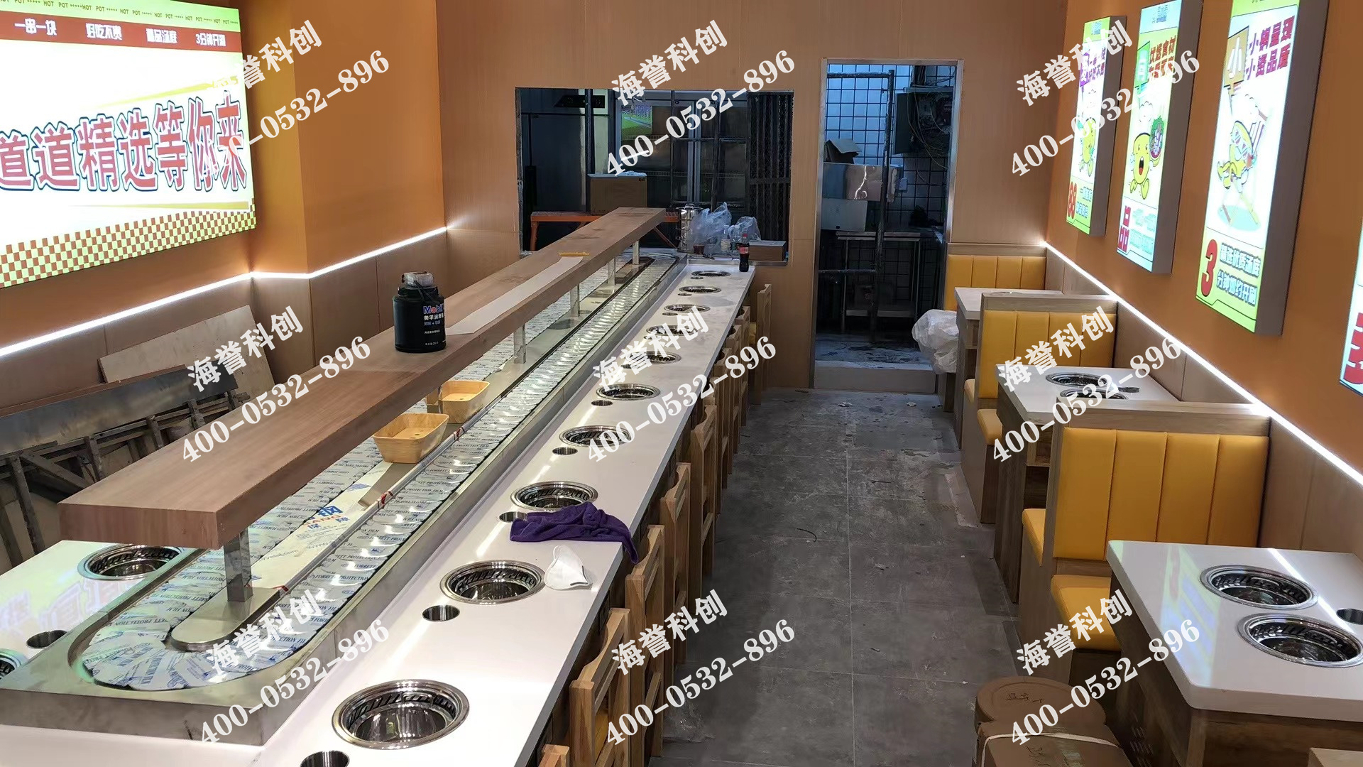 海譽(yù)科創(chuàng)遼寧大連單涮無(wú)煙小火鍋設(shè)備安裝完成