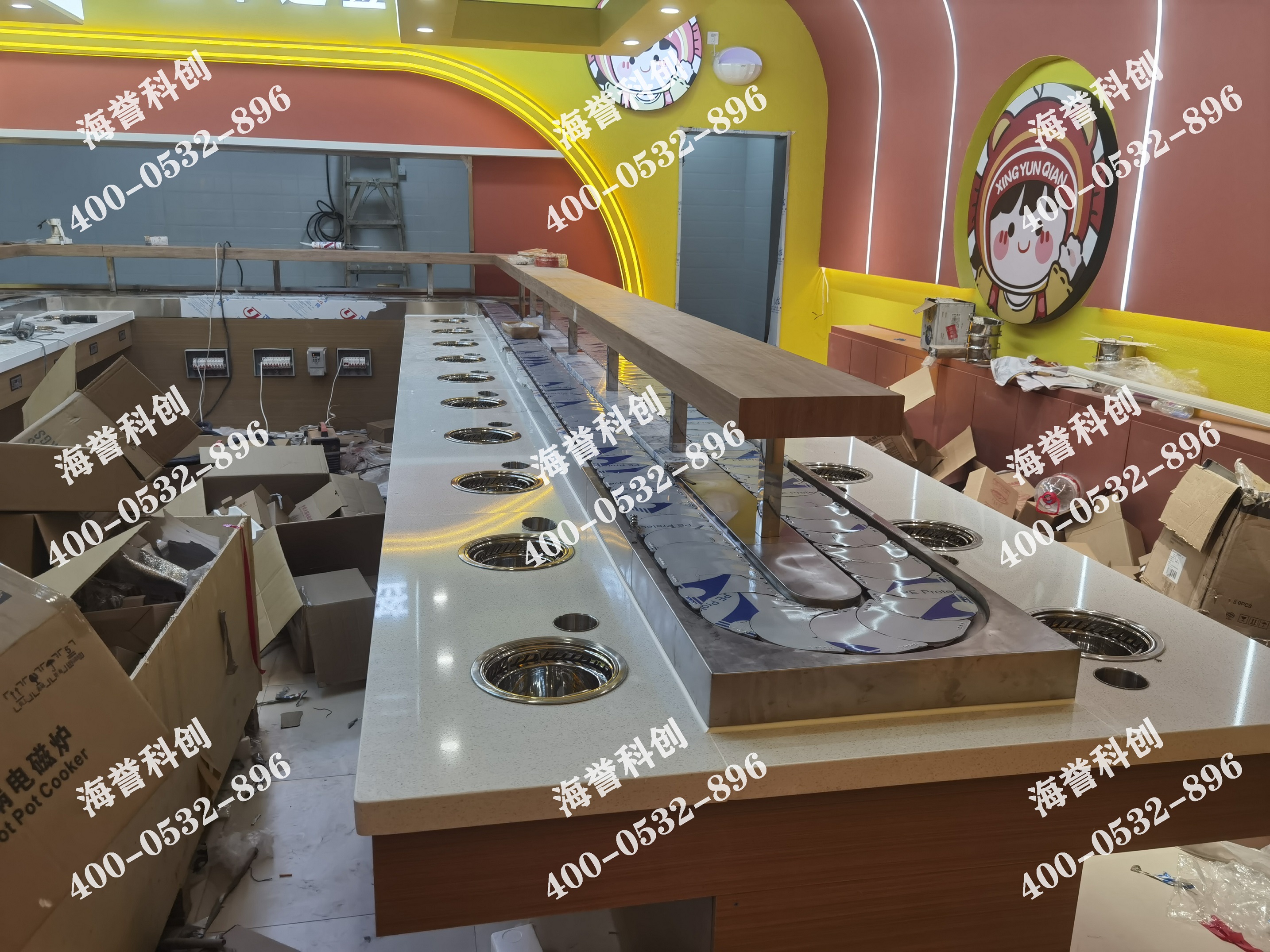 海譽(yù)科創(chuàng)遼寧大連單涮無(wú)煙小火鍋設(shè)備安裝完成