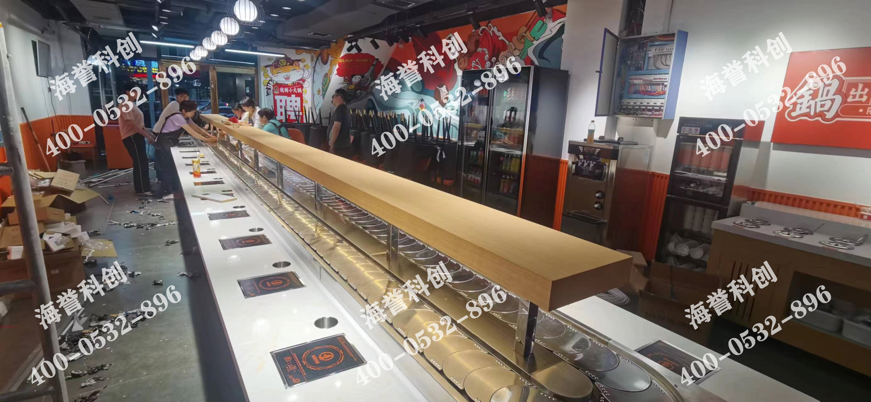 海譽(yù)科創(chuàng)河南三門(mén)峽單涮小火鍋設(shè)備安裝完成