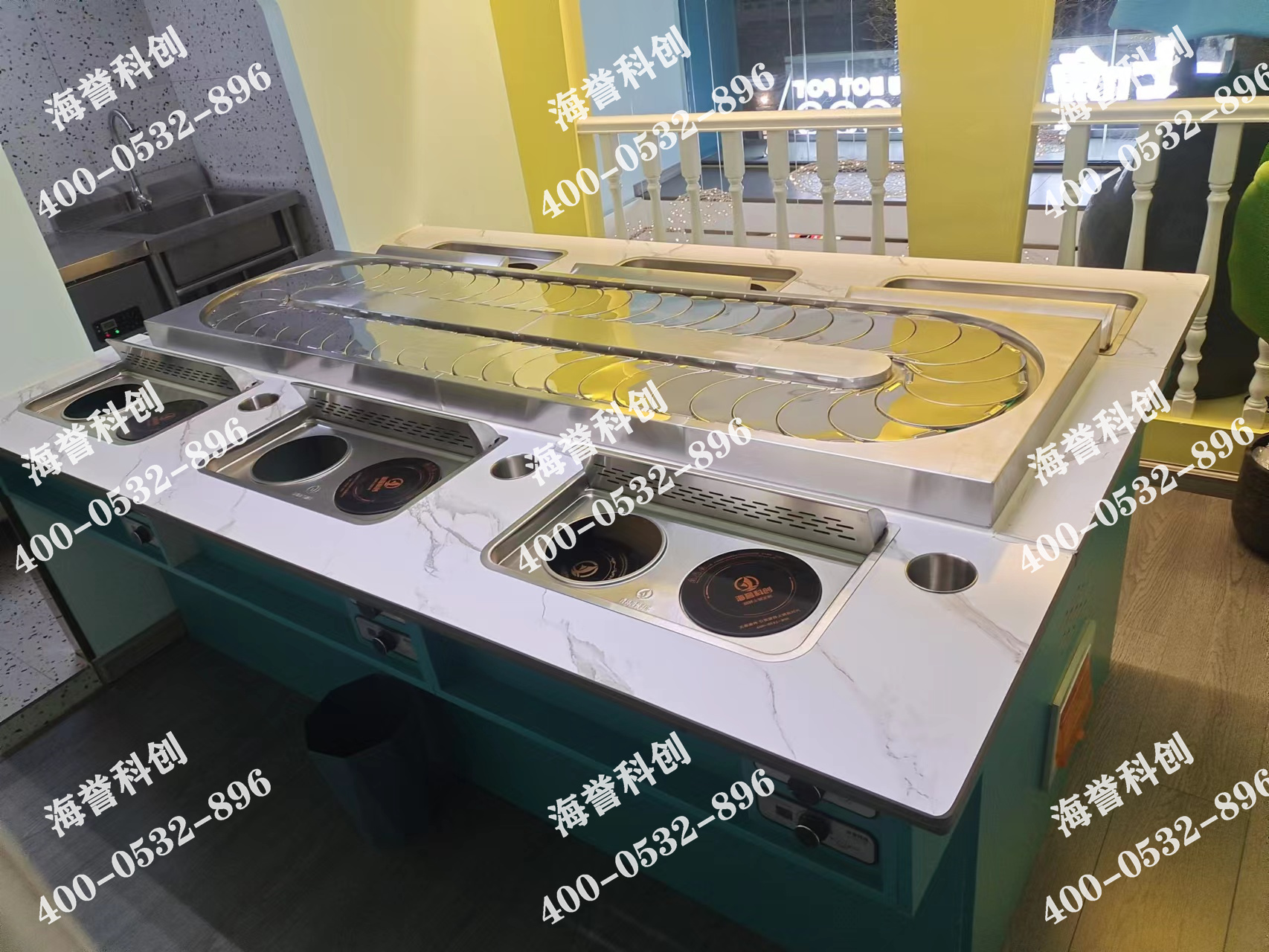 海譽科創(chuàng)貴州畢節(jié)旋轉(zhuǎn)小火鍋店鋪安裝調(diào)試完成