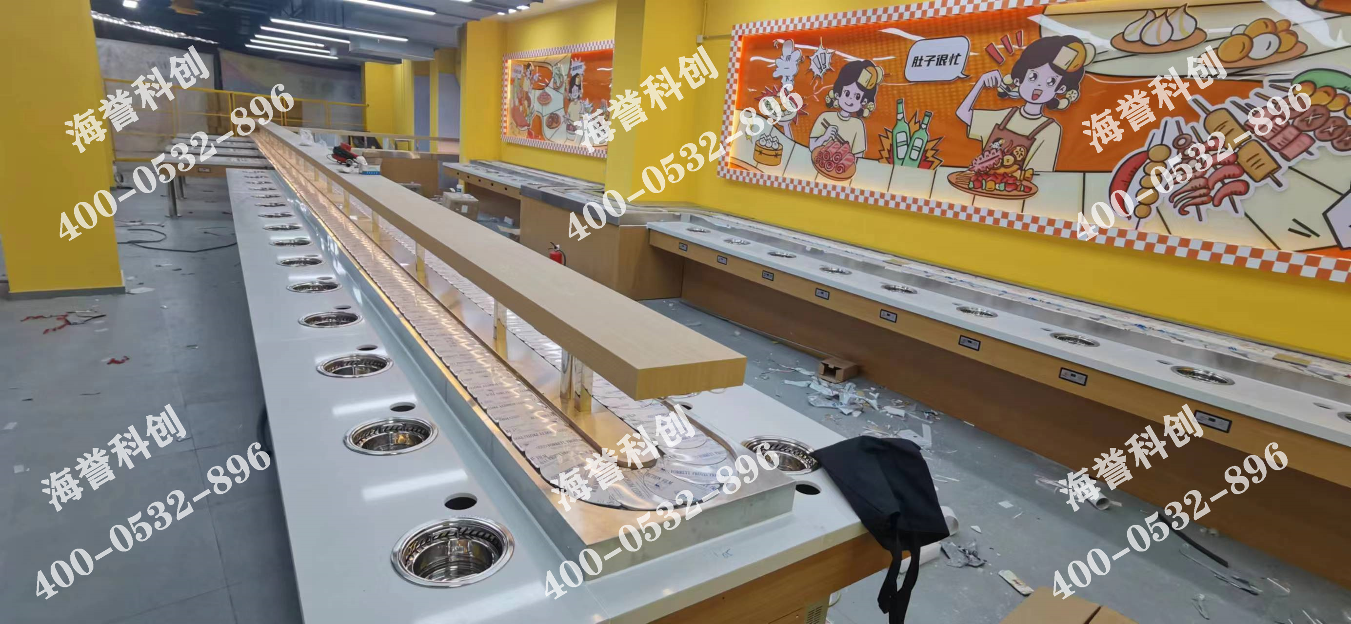 海譽(yù)科創(chuàng)浙江嘉興單涮無煙小火鍋設(shè)備安裝完成