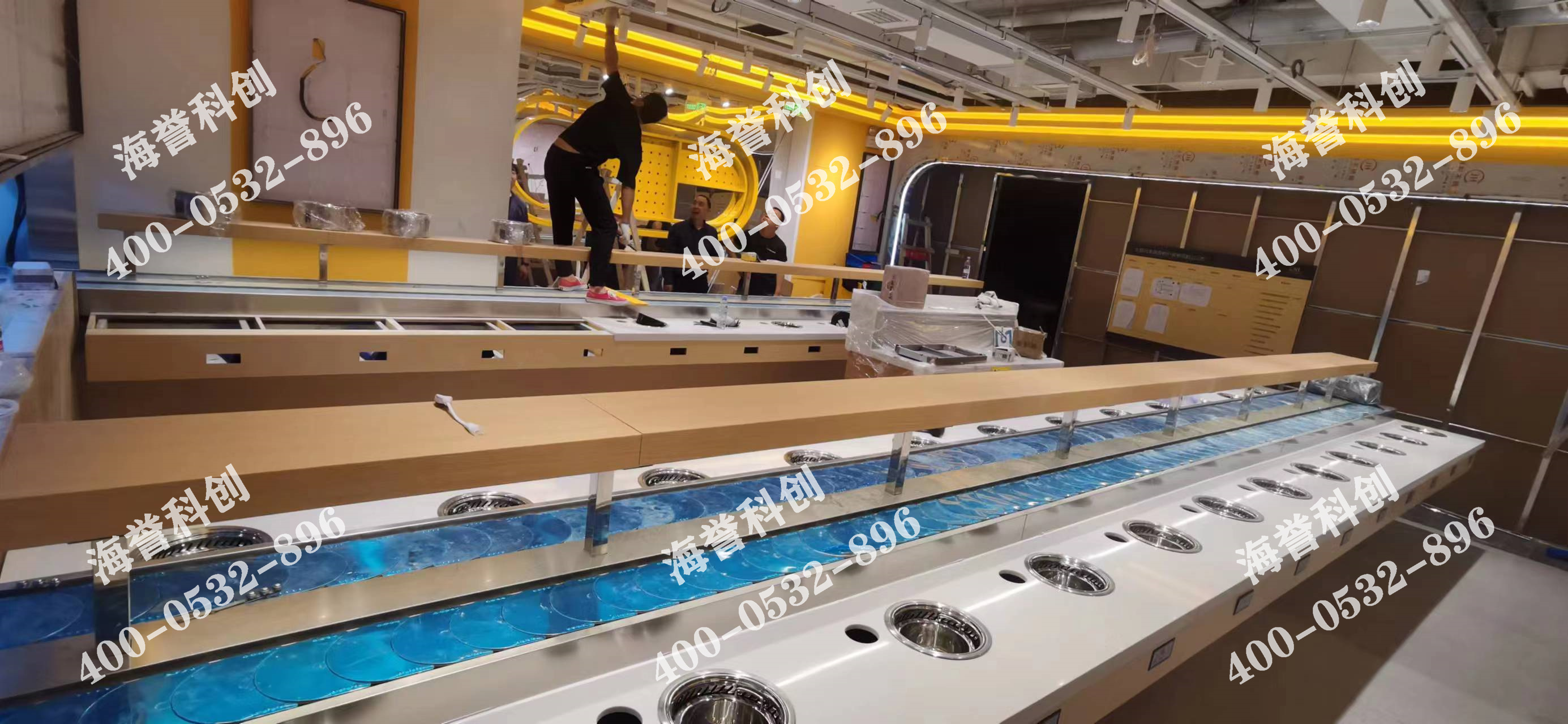 海譽(yù)科創(chuàng)山西太原單涮無煙小火鍋設(shè)備安裝完成