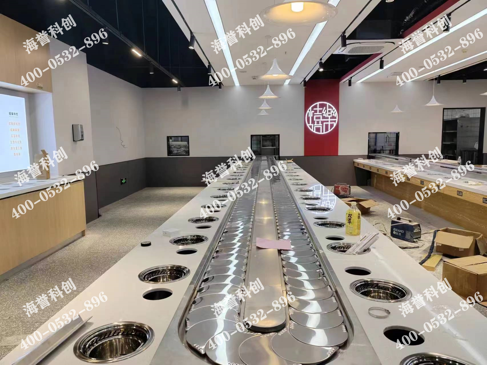 海譽(yù)科創(chuàng)江蘇單涮無(wú)煙小火鍋設(shè)備安裝完成