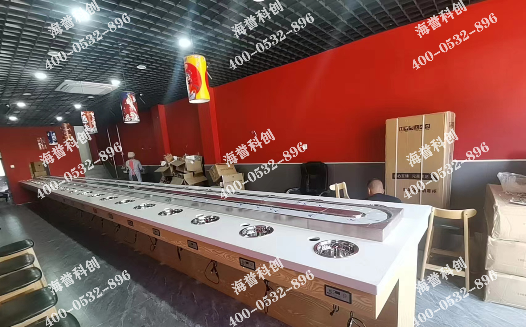 海譽(yù)科創(chuàng)吉林單涮無(wú)煙小火鍋設(shè)備安裝完成