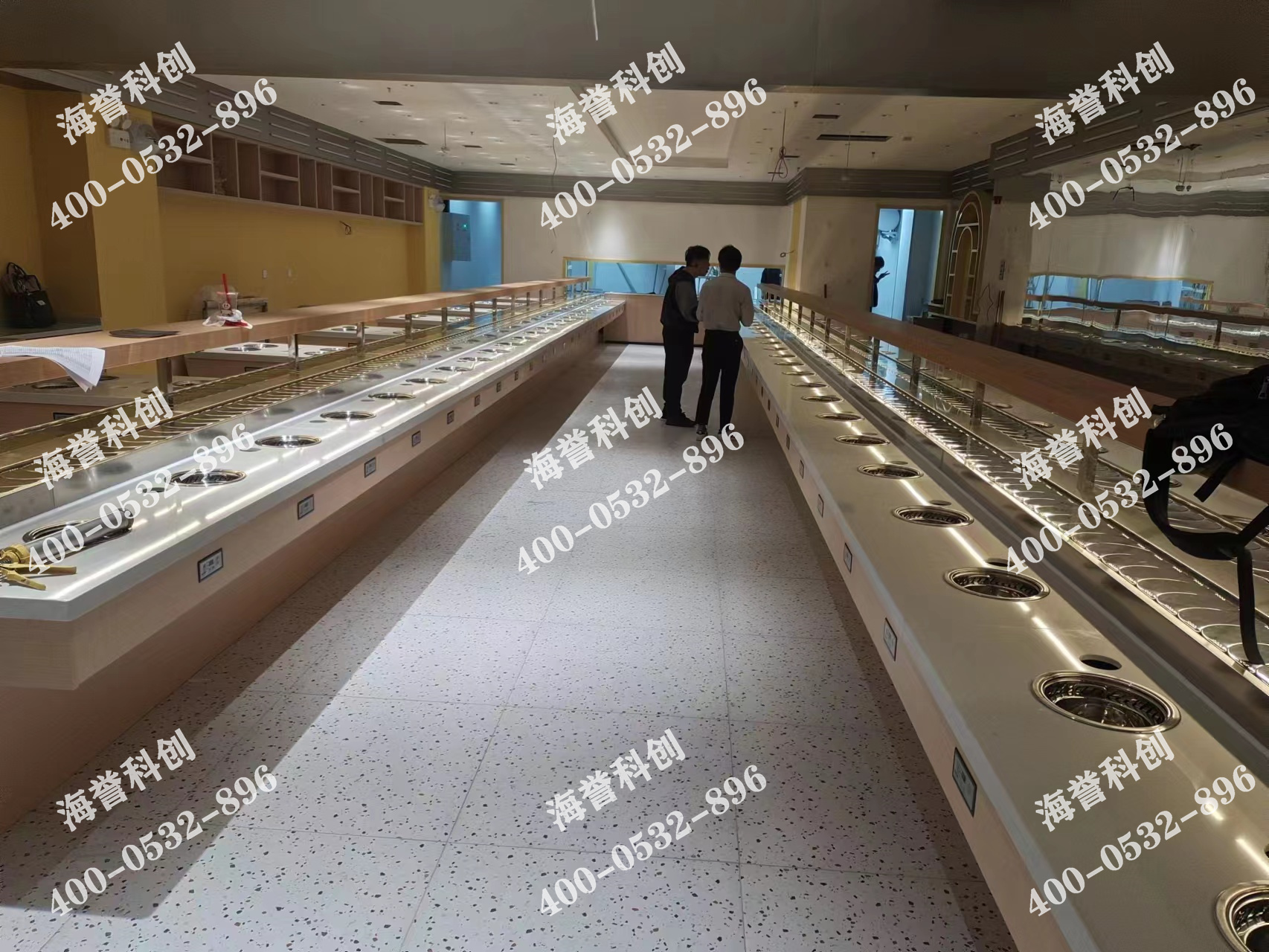 海譽科創(chuàng)陜西西安單涮無煙小火鍋設備安裝完成