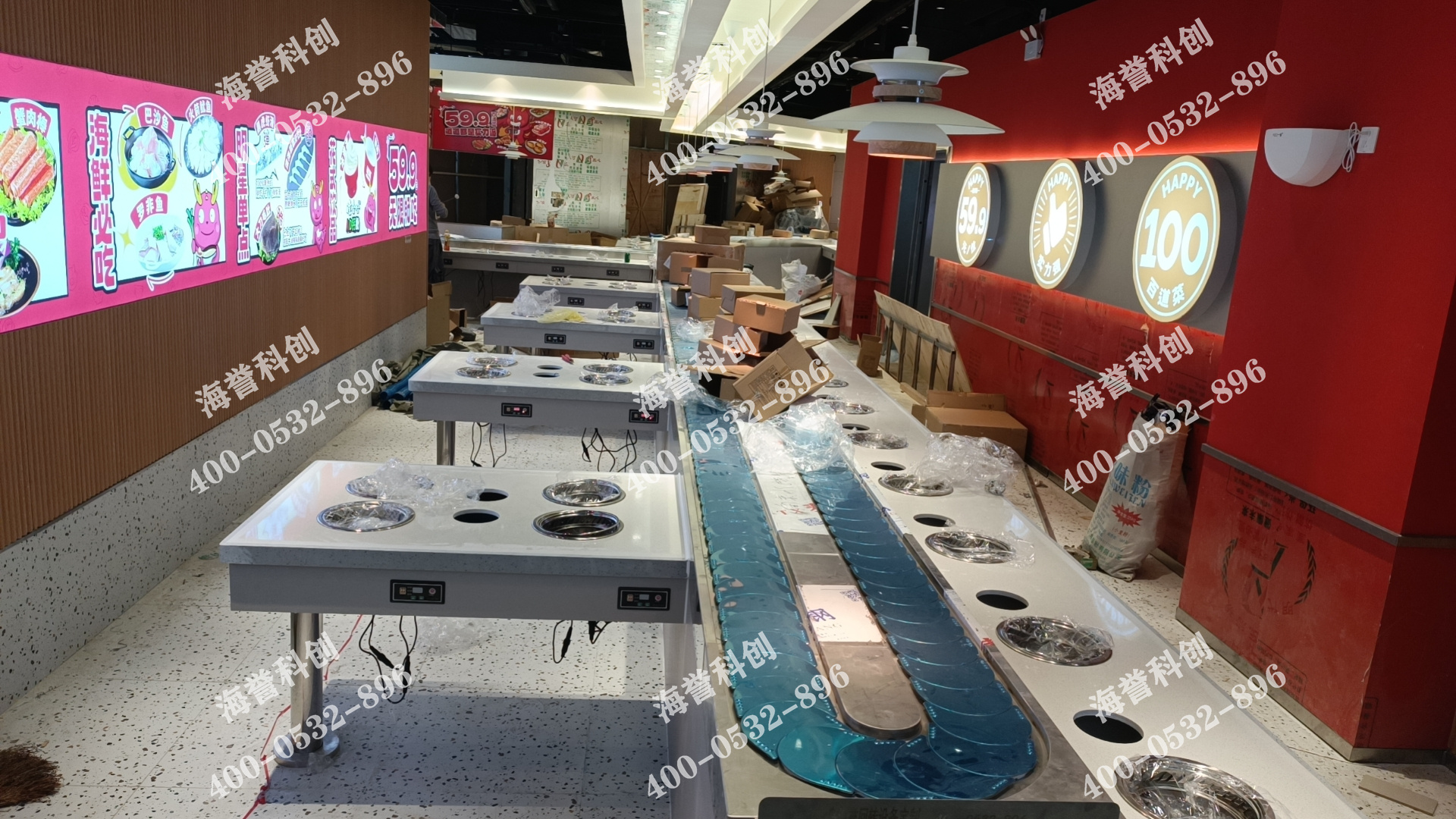 海譽科創(chuàng)江蘇南京單涮無煙小火鍋設(shè)備安裝完成