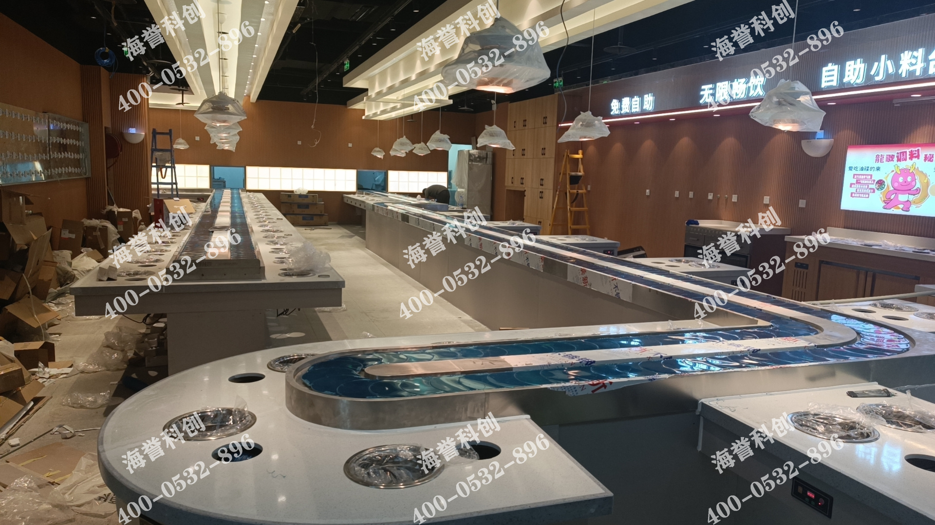 海譽科創(chuàng)江蘇南京單涮無煙小火鍋設備安裝完成