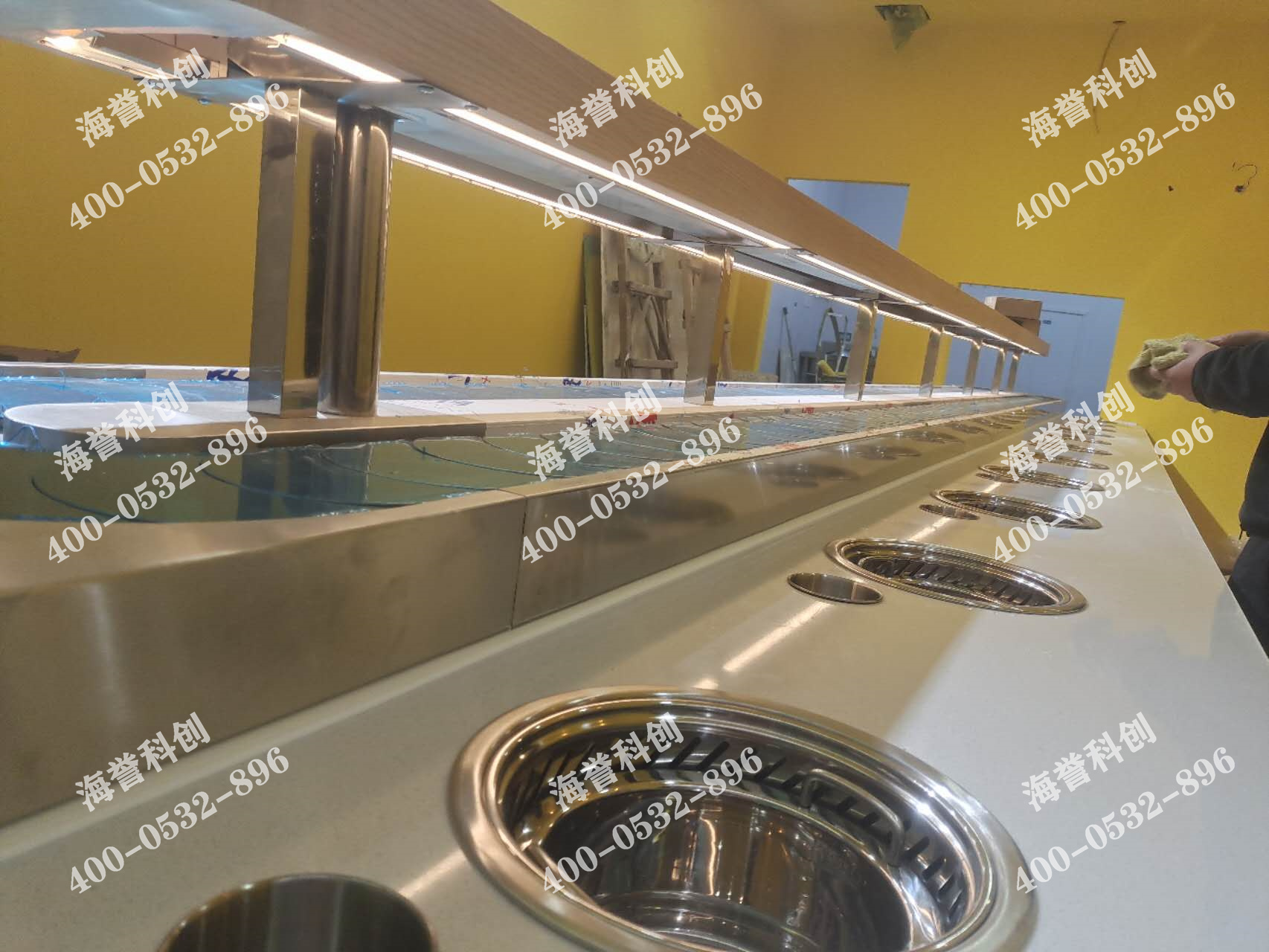 海譽科創(chuàng)陜西西安單涮無煙小火鍋設(shè)備安裝完成