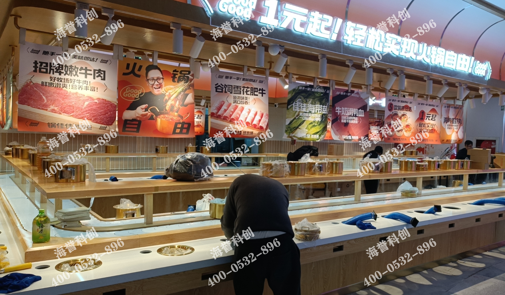 海譽科創(chuàng)天津單涮無煙小火鍋設(shè)備安裝完成