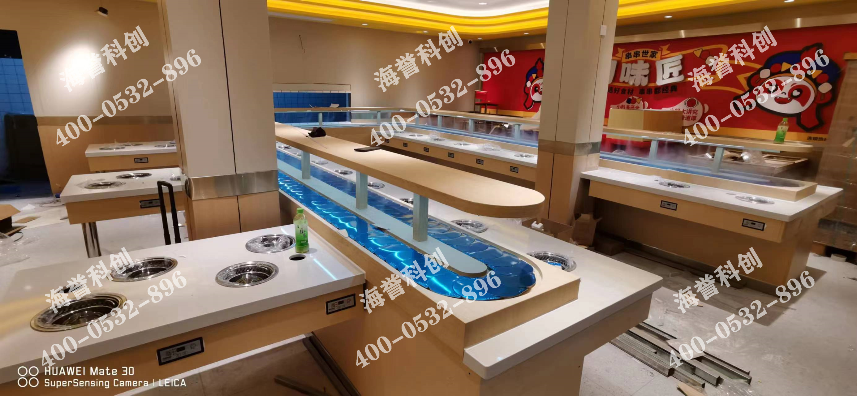 海譽(yù)科創(chuàng)河南駐馬店單涮無煙小火鍋設(shè)備安裝完成