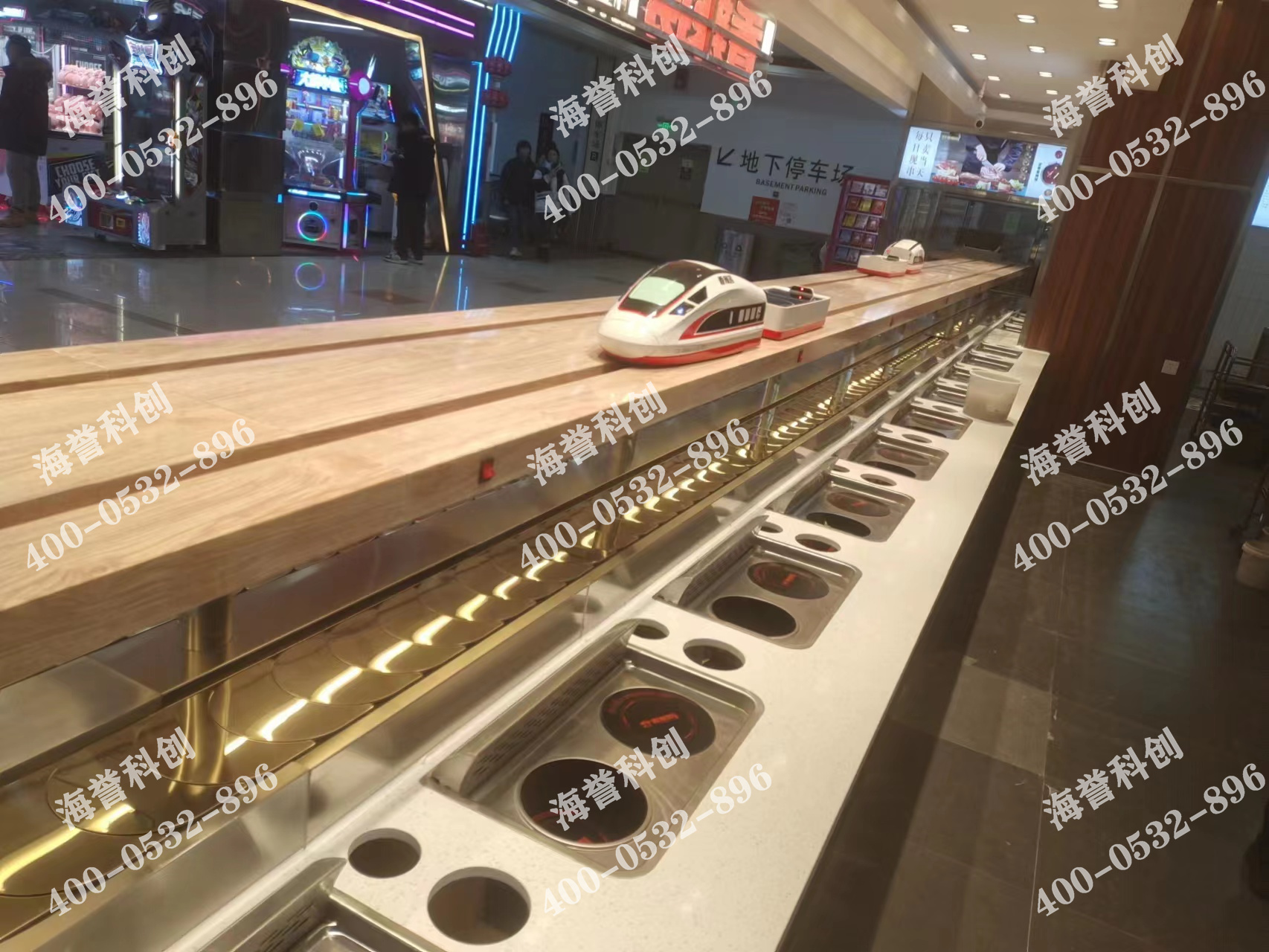 海譽(yù)科創(chuàng)內(nèi)蒙古通遼涮烤一體小火鍋搭載智能送餐小火車安裝完成